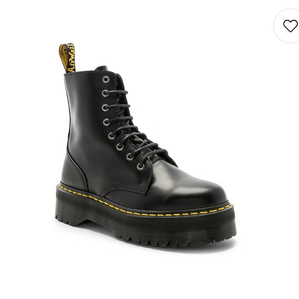 Dr. Martens Black Combat Boots with Chunky Sole